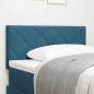 Preview: ARDEBO.de - Kopfteil Diamond Blocks Design Dunkelblau 100 cm Samt