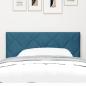 Preview: Kopfteil Diamond Blocks Design Dunkelblau 100 cm Samt
