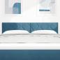 Preview: Kopfteil Diamantblock Design Dunkelblau 140 cm Samt