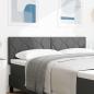 Preview: ARDEBO.de - Kopfteil Diamantblock-Design Dunkelgrau 160 cm Stoff