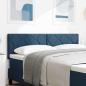 Preview: ARDEBO.de - Kopfteil mit Diamantblockdesign Blau 160 cm Stoff