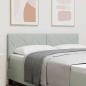 Preview: ARDEBO.de - Kopfteil mit Diamantblockdesign Hellgrau 160 cm Samt