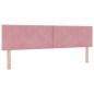 Preview: Kopfteil Diamantblock-Design Pink 180 cm Samt