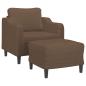Preview: Sessel mit Hocker Braun 60 cm Stoff