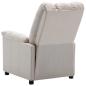 Preview: Massagesessel Elektrisch Creme Stoff