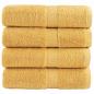 Preview: Premium-Seiftücher SOLUND 4 Stk. Gold 30x30 cm 600 g/m²