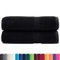 Preview: Premium-Duschtücher SOLUND 2 Stk. Schwarz 70x140 cm 600 g/m²