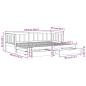 Preview: Tagesbett Ausziehbar mit Schubladen ohne Matratze Weiß 90x190cm