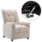 Preview: Relaxsessel Elektrisch Creme Stoff