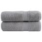 Preview: ARDEBO.de - Premium-Duschtücher SOLUND 2 Stk. Grau 70x140 cm 600 g/m²