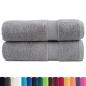 Preview: Premium-Duschtücher SOLUND 2 Stk. Grau 70x140 cm 600 g/m²
