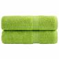 Preview: ARDEBO.de - Premium-Duschtücher SOLUND 2 Stk. Apfelgrün 70x140 cm 600 g/m²