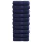 Preview: ARDEBO.de - Premium-Gästetücher SOLUND 10 Stk. Marineblau 30x50 cm 600 g/m²