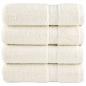 Preview: ARDEBO.de - Premium-Handtücher SOLUND 4 Stk. Cremeweiß 50x100 cm 600 g/m²