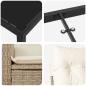 Preview: 7-teiliges Garten-Esszimmer-Set mit Kissen Beiges Poly-Rattan