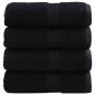 Preview: ARDEBO.de - Premium-Gästetücher SOLUND 4 Stk. Schwarz 30x50 cm 600 g/m²