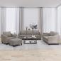 Preview: ARDEBO.de - 4-tlg. Sofagarnitur mit Kissen Taupe Stoff