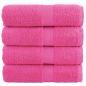 Preview: ARDEBO.de - Premium-Gästetücher SOLUND 4 Stk. Rosa 30x50 cm 600 g/m²