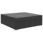 Preview: ARDEBO.de - 5-tlg. Garten-Lounge-Set mit Auflagen Poly Rattan Schwarz
