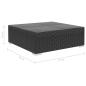 Preview: 5-tlg. Garten-Lounge-Set mit Auflagen Poly Rattan Schwarz