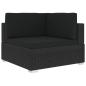 Preview: ARDEBO.de - Modular-Sofa-Eckteil 1 Stk. + Auflagen Poly Rattan Schwarz