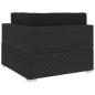 Preview: Modular-Sofa-Eckteil 1 Stk. + Auflagen Poly Rattan Schwarz