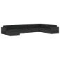 Preview: Modular-Sofa-Eckteil 1 Stk. + Auflagen Poly Rattan Schwarz