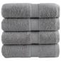 Preview: ARDEBO.de - Premium-Gästetücher SOLUND 4 Stk. Grau 30x50 cm 600 g/m²
