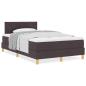 Preview: Boxspringbett mit Matratze Dunkelbraun 120x200 cm Stoff