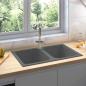 Preview: ARDEBO.de - Küchenspüle Grau 760x480x184 mm Granit
