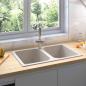 Preview: ARDEBO.de - Küchenspüle Beige 760x480x184 mm Granit