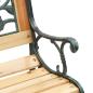 Preview: Gartenbank mit rosenmuster Rückenlehne 116 cm Holz