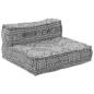 Preview: 4-Sitzer Modularer Pouf Sofa Umwandelbar in Hellgrau