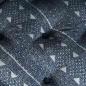 Preview: 2-Sitzer Modul Pouffe Sofa Umwandelbar Indigo Stoff