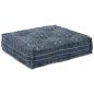 Preview: 2-Sitzer Modul Pouffe Sofa Umwandelbar Indigo Stoff