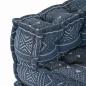 Preview: 2-Sitzer Modul Pouffe Sofa Umwandelbar Indigo Stoff