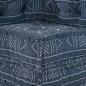 Preview: 2-Sitzer Modul Pouffe Sofa Umwandelbar Indigo Stoff