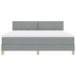 Preview: Boxspringbett mit Matratze Hellgrau 180x200 cm Stoff