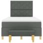 Preview: Boxspringbett mit Matratze & Bank Dunkelgrau 120x190 cm Stoff