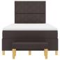 Preview: Boxspringbett mit Matratze & Bank Dunkelbraun 120x190 cm Stoff