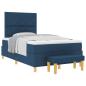 Preview: Boxspringbett mit Matratze & Bank Blau 120x190 cm Stoff