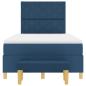 Preview: Boxspringbett mit Matratze & Bank Blau 120x190 cm Stoff
