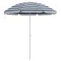Preview: Strandparasol mit Metallstange Blau & Weiß 161x193 cm Polyester