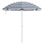 Preview: Strandparasol mit Metallstange Blau & Weiß 161x193 cm Polyester
