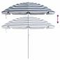 Preview: Strandparasol mit Metallstange Blau & Weiß 161x193 cm Polyester