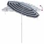 Preview: Strandparasol mit Metallstange Blau & Weiß 161x193 cm Polyester