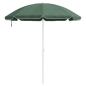 Preview: Strand-Schirm mit Metallstange Grün 161x193 cm Polyester