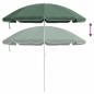 Preview: Strand-Schirm mit Metallstange Grün 161x193 cm Polyester
