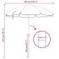 Preview: Strandparasol mit Aluminiumgestell Blau & Weiß 300 cm