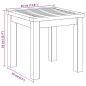 Preview: Garten Beistelltisch 35x35x34 cm solides Akazienholz